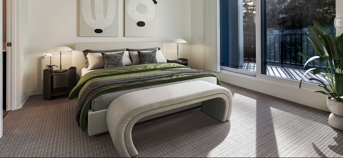 Relax and recharge in beautiful and spacious bedrooms large windows brighten bedroom