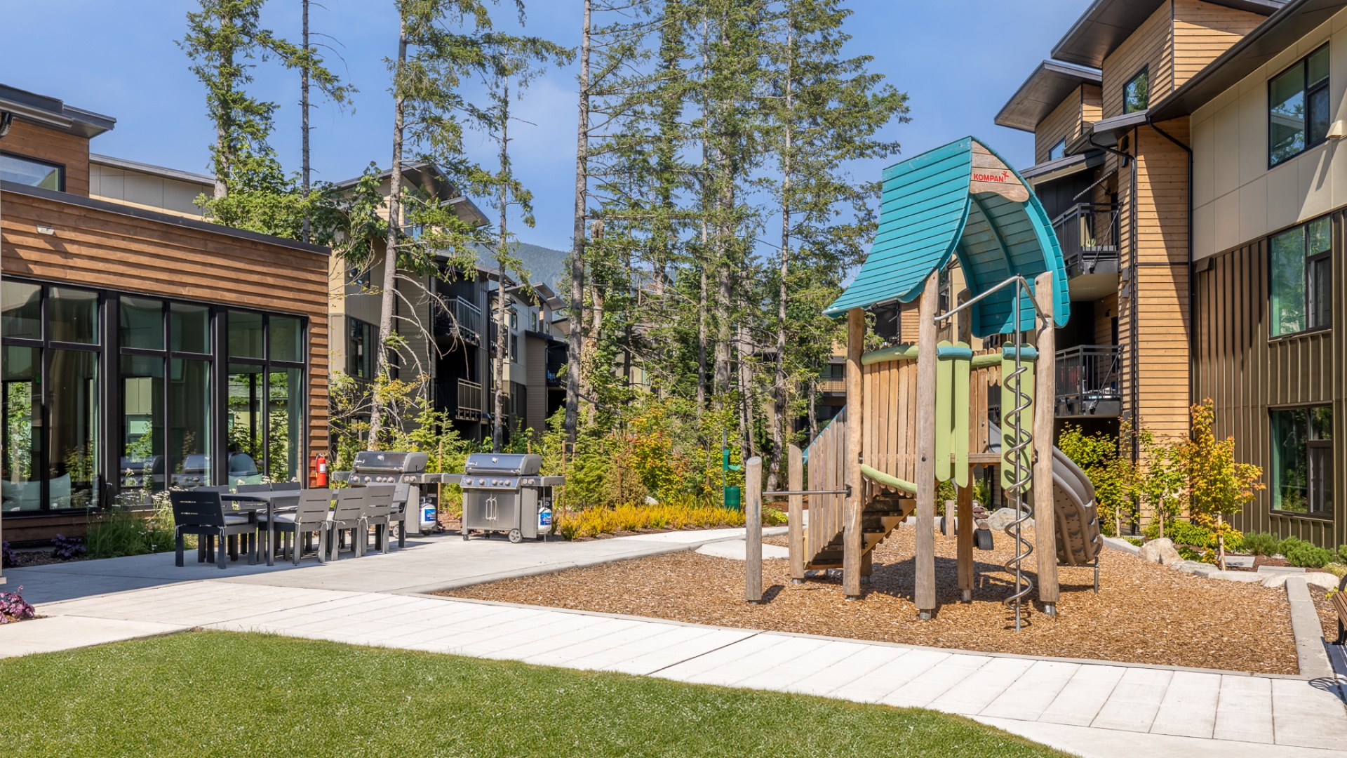 playground with grill and seating area